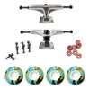 Skate b Ruote per camion Combo Skateboard Truck da 5 pollici Cuscinetti ABEC-9 Hardware da 29 mm Hardware per riserpad da 3 mm Ruote da skateboard PU da 100 A Ruote per camion da crociera Cruiser