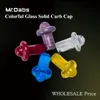 DHL Wholesale Solid Colored Glass UFO Carb Cap Smoking Accessories for Dome for Water Pipes Dab Oil Rigs