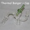 XXL DoubleWall Quartz Thermal Banger Nail Fajki Rajki + Bubble Carb Cap 10mm 14mm 18mm Mężczyzna / Kobiet Podwójne Tubetermalne Bangers dla Bongs