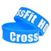 50 Stück CrossFit Holic 2,5 cm breites Silikon-Gummi-Armband, Sport-Dekoration, Logo, Erwachsenengröße als Werbegeschenk