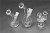 10mm 14mm Kadın Mini Cam Yağ Kuleleri Bongs Su Boruları Kalın Pyrex Recycler Heady Kesici Bong Boruları Temizle Yağ Rig