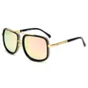 Fashion Square Herren-Sonnenbrille, beliebte bunte Unisex-Brille, klassische Reise-Party im Freien, Vintage-Sonnenbrille aus Metall, UV400