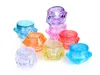 100pcs // parti 5ml Diamond Plastic Jar 2G 3G 5G Cream Refillburk för prov säck Eyeshadow Tom Box Nail Powder Jar