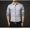 Men's Dress Shirts Wholesale- High Quality 2021 Men Shirt Mens Slim Fit Long Sleeve Male Casual Big Size 4xl Chemise Homme1