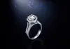Hot Koop Mode Luxe Dames Engagement Sieraden 925 Sterling Zilver 5A ZC Crystal Zirkoon Vrouwelijke Wedding Finger Flower Ringen voor Lover Gift