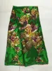 5Yards PC God Försäljning Grön Silk Chiffong Väv Afrikansk Smooth och Soft Lace med Rhinestone för dressing JS222