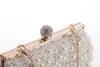 Pearls Women Handbags Pearl Imitation Diamonds Metal Day Clutches Purse Handbags For Wedding Party Wallets Bridal Hand Bags