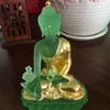 Estátua de Buda farmacêuticos lapis lazuli luz 4 cores azul verde branco âmbar esmalte ouro medicina guru Buda budismo estátua no país