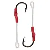 50 stks 10827 Jig Assist Pishing Hooks Jigging Assist Aas Fishing Hook With PE Line Maat 1 / 0-10 / 0