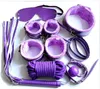 Bondages 7pcsset bondage kit set fetisch bdsm rollplay handbojor piska rep blindbulle boll gag blackredpinkpurple slav bondage 4804425