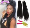 18quot 24quot Crochet Traids Boîte tresses Extensions de cheveux 20 racines 3s Crochet Boîte ombre Traidage Hair Wavy Jumbo Crochet H1615221