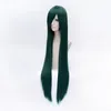 100cm 40 inch Dark green Long straight Cosplay wig costume party women synthetic hair Heat Resistant peruca73934456573701