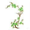 Plum Blossom Flower Fabric Applique Wintersweet Clothing Embroidery Patch Fabric Sticker Iron On Patch On Sew Craft Sewing Repair Embroider