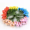 Wholesale-12 Heads/Bouquet Mini Plastic Decorative Flowers 9 Colors Home Wedding Decoration Stamen Calla Artificial Flowers VBK28 P13 0.5