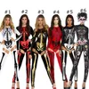 Halloween Party Costumes Scary Devil Ghost Cosplay big Children Women Skull Skeleton Prints Leotard Catsuit Costume free shipping