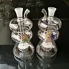 Gevormde glazen zand kern, nieuwe unieke glazen bongs glazen buizen waterpijpen waterpijp olie rigs roken met druppelaar
