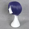 Game Halo Cortana Cosplay Wig Short Bob Purple Blue Hair Halloween Full Wigs6462723