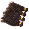 Malaisien Vierge Cheveux Humains Bundles Crépus Bouclés Chocolat Brun Trame De Cheveux Humains Brun Moyen 4 Extension De Cheveux Ondulés 3Pcs Pour Femme8079927