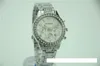 Mode Horloges Dames Diamond Gold Silver Rose Alloy Rhinestone Steel Watchbands met Kalender Datum Dames Jurk Horloges