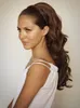 Moda Długi Wrap wokół Ponytail Curly Faliste Clip In Pony Tail Hair Extension Extensions Medium Brown # 4