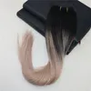8A Grade Remy Brasilianska Human Hair Extensions Färg Balayage # 1b Fading To # 18 Ombers Hair Weave Rak Virgin Obehandlat Hårväft 100g