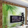 Wholesale- Modern Home Decor Custom 3D Mural Wallpape Bedroom Living room Sofa TV Backdrop Wall Wallpaper Water Bamboo Wall Mural Paper