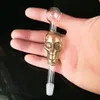 2016 spécial crâne verre Bongs brûleur à mazout concentré tuyaux à main Portable vapeur plate-forme Bongs accessoires SW05