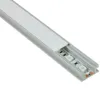 10 x 1m Sats / Lot H Typ LED Strip Light Extrudering och AL6063 T6 LED Tape Profile för golv eller jordljus