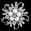 10ft L * 30 Inch H New Design Luxury Diamond Pearl Brooch Ice Silk Table Skirting Table Skirt For Wedding Decor