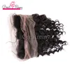 360 Lace Frontal peruk 22 * ​​4 * 2 Brasiliansk Loose Deep Wave Mänskliga hår för Black Women Greatemy Full Lace Band Frontal med Baby Hair