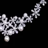 Nuovo arrivo Accessori di perle Set di gioielli da sposa Collana Orecchino a corona per gioielli da sposa per feste di spettacolo di nozze con alta qualità