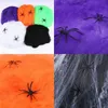 Decoração de festa Halloween Inflatable Spider Spider Spider Cobweb Prop for Home Bar Festival pendurado em Ganeto de Garden de Garden Outdoor