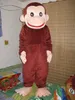 Горячее надувательство Высокое качество Браун обезьяна костюм талисмана индивидуальный дизайн талисман необычные карнавальный костюм бесплатная доставка