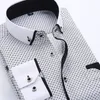 Wholesale- Men Dress Shirt 2017 Spring New Arrival Button Down Collar High Quality Long Sleeve Slim Fit Mens Business Shirts S-4XL YN026