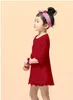 Girls Lace Dresses 2017 Summer Autumn Style Floral Baby Kids Girls Three-quarter Sleeves Straight Dress Children Clothing Cheap Wholesale