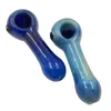 Spoon for smoking use herb tobacco glass pipe 4 inches starry sky blue galaxy