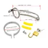 Male Urethral Sound Lock In Chastity Device 4 Rings size Fetish Metal Sex Toy Catheter Insertion Chastity Cage for Men G1034113899