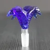 Snake Head Glass Bowls For Bongs With Blue Green 14mm 18mm Male Joint Glass Bowls For Water Pipes Oil Rigs Glass Bongs