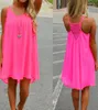 Vrouwen strand jurk fluorescentie zomerjurk chiffon vrouwelijke vrouwen jurk zomer stijl vestido plus size vrouwen kleding