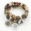 SN1178 offre spéciale Bracelet pour femmes Bracelets de Yoga en pierre naturelle Design de mode Bracelet d'équilibre en pierre de café de feu à facettes
