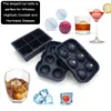 Wielokrotnego użytku Glacio Silikon Giant Ice Ball Maker Cube Formy No-Spill Ice Cube Taca (Zestaw 2) BPA za darmo