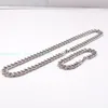 Strong Jewelry 10mm/15mm Silver Heavy Link Cuban Curb Chain Necklace Bracelet Stainless Steel Jewelry Set with Lobster Clasp