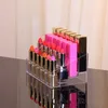 60 sztuk / partia Szybka Wysyłka 24 Lipstick Holder Wyświetlacz Stojak Wyczyść Akrylowy Kosmetyczny Organizator Makijaż Case Case Sundry Storage Makeup Organizer Box