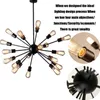 Pendant Lamps Satellite chandeliers Vintage wrought iron pendant lights room lighting Spherical Spider lamp E27 Edison pendant lighting Bar