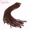 Skyddande naturliga hårstilar Halv Deep Wave Goddess virkade flätor 100g faux locs flätor hårförlängningar dreadlocks syntetiska br2926791