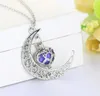 Date Mode Femmes Collier Antique Coeur Médaillon Pendentifs Médaillons Colliers Parfum Parfum Huile Essentielle Diffuseur Lune Collier