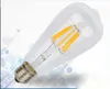 슈퍼 밝은 E27 LED 필라멘트 전구 빛 360 각도 ST64 LED 조명 Edison 램프 4W / 6W / 8W 110-240V 6pcs