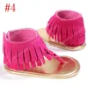 Sommer Säugling Quaste Sandalen Baby Leder Sandalen Jungen Mädchen Kleinkind Freizeitschuhe Mehrfarbige High Top Babyschuhe Neugeborene Boden Wanderschuhe