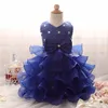 2017 Baby Girl Clothes Princess Summer Girls Dresses For Pageant Wedding Party Pink Puffy Ball Gown Infant Baby Kids Clothing3470106