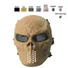 Tactische apparatuur Outdoor Schieten Sport Face Protection Gear Full Face Tactical Airsoft Cosplay Gost Skull Mask